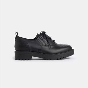 WYDR Studios Jenna Oxfords Black‎ Leather Shoes NIB Size 11